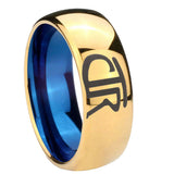 8mm-CTR-Dome-Gold-Blue-Tungsten-Carbide-Wedding-Ring