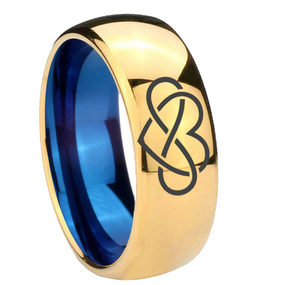 8mm-Infinity-Love-Dome-Gold-Blue-Tungsten-Carbide-Wedding-Ring