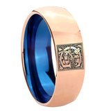 8mm-Dome-Rose-Gold-and-Blue-Tungsten--Memorial-Floral-Initial-Letter-G,-Monogram-Wedding-Band