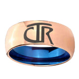 8mm-CTR-Dome-Rose-Gold-Blue-Tungsten-Carbide-Wedding-Ring