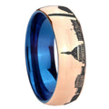 DC Washington City Dome Rose Gold Tungsten Blue Plated Ring