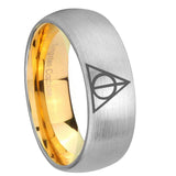 8mm-Deathly-Hallows-Dome-Silver-Gold-Tungsten-Carbide-Anniversary-Ring