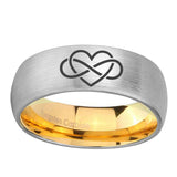 8mm-Infinity-Love-Dome-Silver-Gold-Tungsten-Carbide-Anniversary-Ring