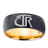 8mm-CTR-Dome-Black-Gold-Tungsten-Carbide-Wedding-Ring