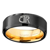 8mm-CTR-Beveled-Tungsten-Carbide-Black-Gold-Mens-Promise-Ring