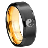8mm-Yin-Yang-Beveled-Tungsten-Carbide-Black-Gold-Mens-Promise-Ring
