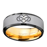 8mm-Infinity-Love-Beveled-Tungsten-Carbide-Silver-Gold-Mens-Engagement-Ring