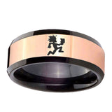 8mm-Hatchet-Man-Beveled-Tungsten-Carbide-Rose-Gold-Black-Mens-Weddingt-Ring