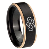 8mm-Infinity-Love-Black-Rose-Gold-Step-Edges-Tungsten-Carbide-Mens-Wedding-Ring