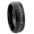 8mm Lord Of The Ring Dome Brushed Black Forever Wedding Ring