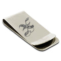 Stainless-Steel-Money-Clip-for-Men,-Royal-Font-Initial-X,-Monogram-Wallet-Cash-Card-Holder