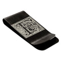 Stainless-Steel-Money-Clip-for-Men,-Floral-Initial-Letter-F,-Monogram-Wallet-Cash-Card-Holder
