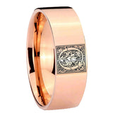 8mm-Pipe-Cut-Rose-Gold-Tungsten-Floral-Initial-Letter-O,-Monogram-Wedding-Ring