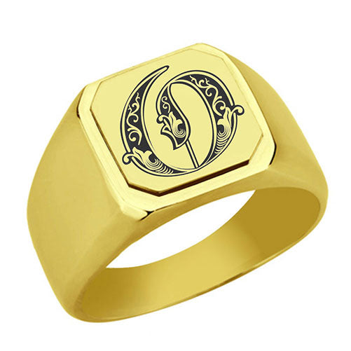 Stainless-Steel-Signet-Rings,-Royal-Font-Initial-O,-Monogram-Mens-Wedding-Band