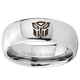 8mm Transformers Autobot Mirror Dome Tungsten Carbide Custom Ring for Men