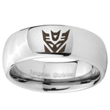 8mm Decepticon Transformers Mirror Dome Tungsten Carbide Bands Ring