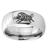 8mm Wild Boar Mirror Dome Tungsten Carbide Engagement Ring