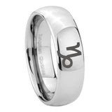 10mm Capricorn Zodiac Mirror Dome Tungsten Carbide Personalized Ring