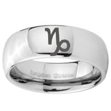 10mm Capricorn Zodiac Mirror Dome Tungsten Carbide Personalized Ring