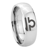 10mm Libra Horoscope Mirror Dome Tungsten Carbide Wedding Band Mens