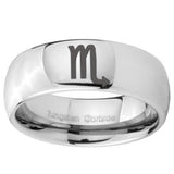 10mm Scorpio Horoscope Mirror Dome Tungsten Carbide Wedding Engagement Ring