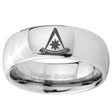 10mm Pester Master Masonic Mirror Dome Tungsten Carbide Custom Ring for Men