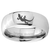 8mm Lizard Mirror Dome Tungsten Carbide Wedding Engagement Ring