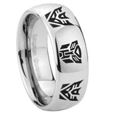 10mm Transformers Autobot Decepticon Mirror Dome Tungsten Carbide Promise Ring