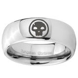 10mm Skull Mirror Dome Tungsten Carbide Men's Engagement Ring