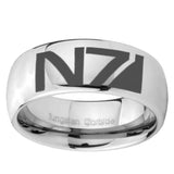 8mm N7 Design Mirror Dome Tungsten Carbide Engagement Ring