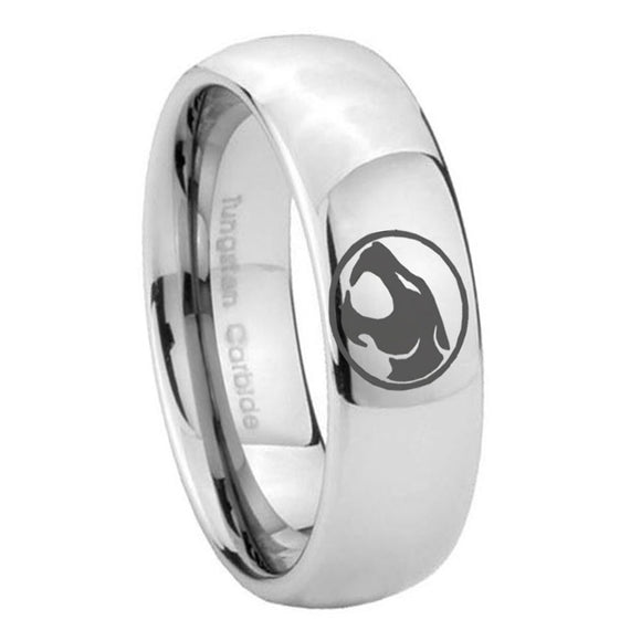 8mm Thundercat Mirror Dome Tungsten Carbide Wedding Engagement Ring