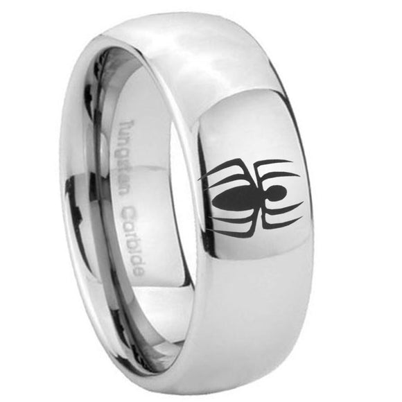 10mm Spiderman Mirror Dome Tungsten Carbide Mens Engagement Band