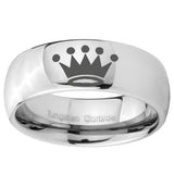 10mm Crown Mirror Dome Tungsten Carbide Wedding Bands Ring