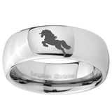 8mm Horse Mirror Dome Tungsten Carbide Personalized Ring