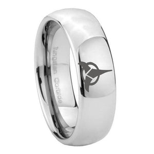 10mm Klingon Mirror Dome Tungsten Carbide Wedding Engraving Ring