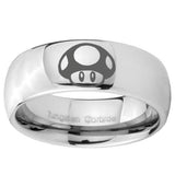 10mm Mario Mushroom Mirror Dome Tungsten Carbide Custom Ring for Men