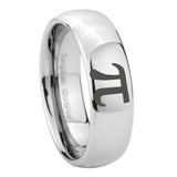 10mm Math Pi Mirror Dome Tungsten Carbide Men's Engagement Ring