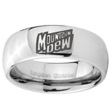 10mm Mountain Dew Mirror Dome Tungsten Carbide Mens Bands Ring