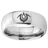 8mm Naga Mirror Dome Tungsten Carbide Wedding Band Ring