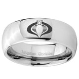 10mm Cobra Mirror Dome Tungsten Carbide Men's Wedding Ring