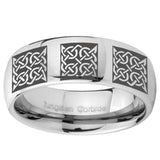 10mm Multiple Celtic Mirror Dome Tungsten Carbide Rings for Men