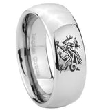 10mm Dragon Mirror Dome Tungsten Carbide Men's Wedding Band