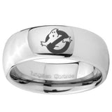 8mm Ghostbusters Mirror Dome Tungsten Carbide Personalized Ring