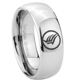 10MM Classic Mirror Dome Mass Effect Tungsten Carbide Silver Men's Ring