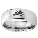 10mm Wolf Mirror Dome Tungsten Carbide Men's Engagement Band