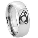 10mm House of Van Mirror Dome Tungsten Carbide Mens Bands Ring