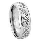 10mm Celtic Zelda Mirror Dome Tungsten Carbide Engagement Ring