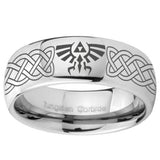 10mm Celtic Zelda Mirror Dome Tungsten Carbide Engagement Ring