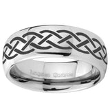 10mm Celtic Knot Mirror Dome Tungsten Carbide Men's Promise Rings