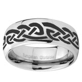 10mm Celtic Knot Infinity Love Mirror Dome Tungsten Carbide Men's Promise Rings